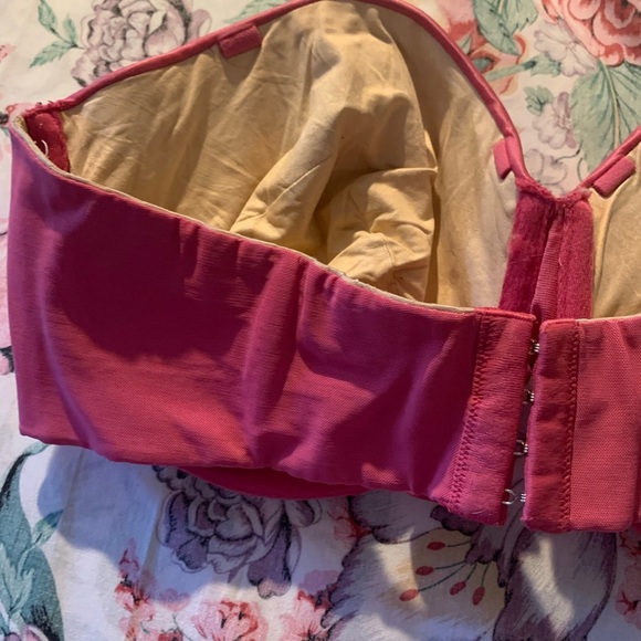 Pink Strapless Satin Bra Size 36 DD - Picture 6 of 11